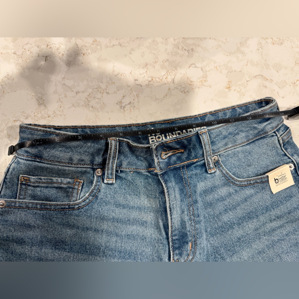 No Boundaries High Waist‎ Denim Cuffed Hem Shorts - Classic Blue NWT NEW - Picture 5 of 7
